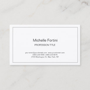Carte De Visite Silk Premium Elegant Plain Simple Minimaliste