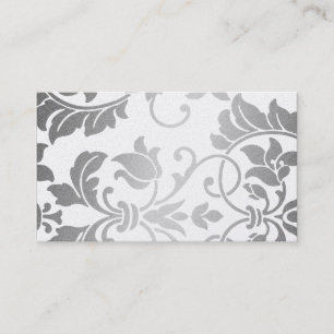 Carte de visite Silver Damask