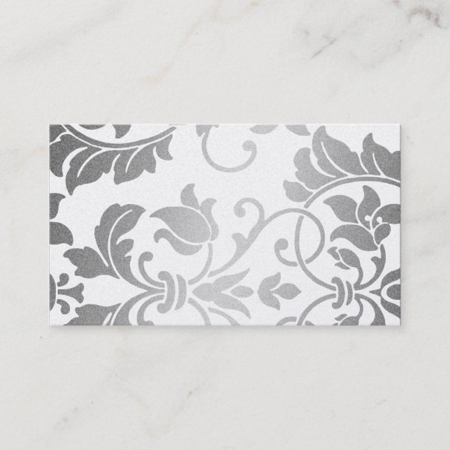 Carte de visite Silver Damask (Devant)