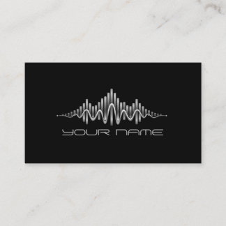 Carte De Visite Silver Equalizer DJ