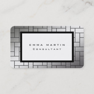 Carte De Visite Silver Grey Blanc Unique tendance Creative