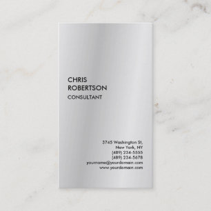 Carte De Visite Silver Grey exclusif Moderne Unique