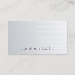 Carte De Visite Silver Modèle Professionnel Luxe Moderne Élégant