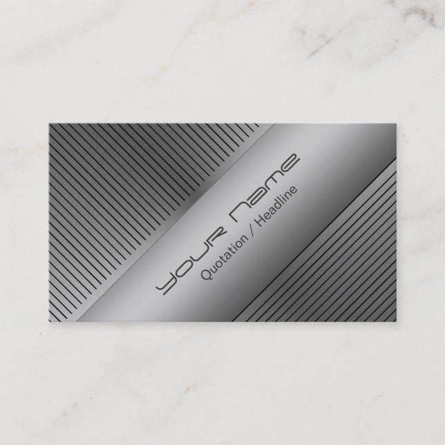 Carte De Visite Silver Modern (Devant)