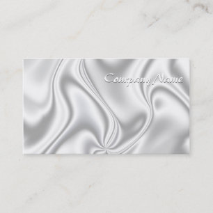 Carte De Visite Silver Satin