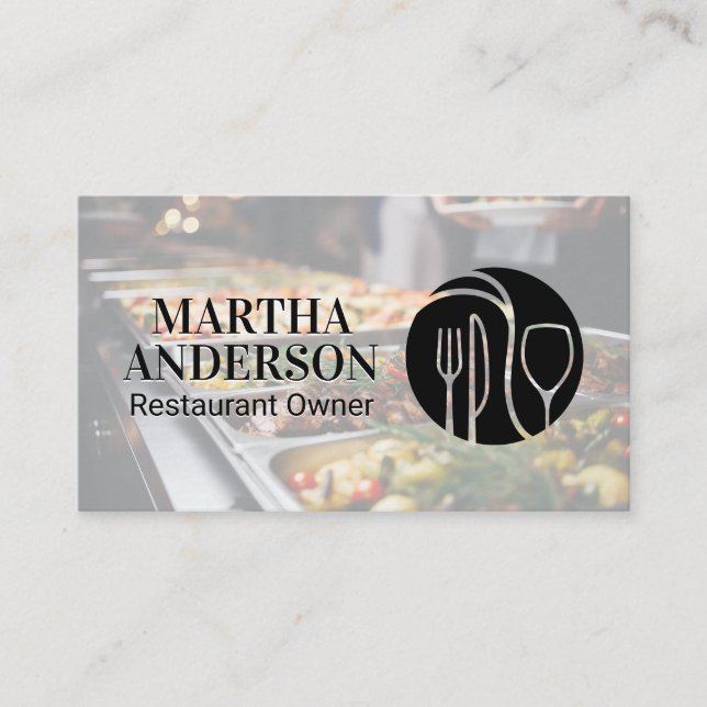 Carte De Visite Silverware Logo | Catering  (Devant)