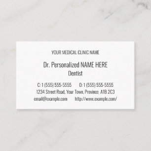 Carte de visite simple