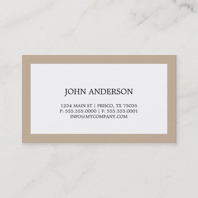 Carte de visite simple (Devant)