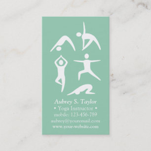 Carte De Visite Simple 5 postures de yoga pour débutants instructe