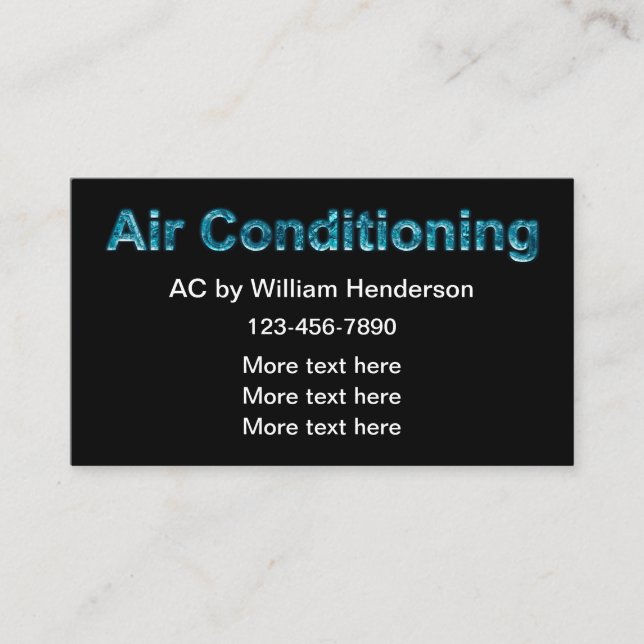 Carte De Visite Simple Air Conditioning Repairman (Devant)