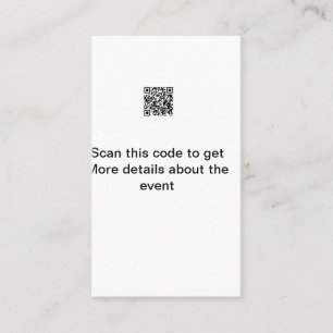 Carte De Visite Simple analyse de code Q R modèle d'événement méti