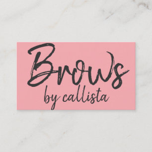 Carte De Visite Simple Artsy Black Rose Typographie Brow Artiste