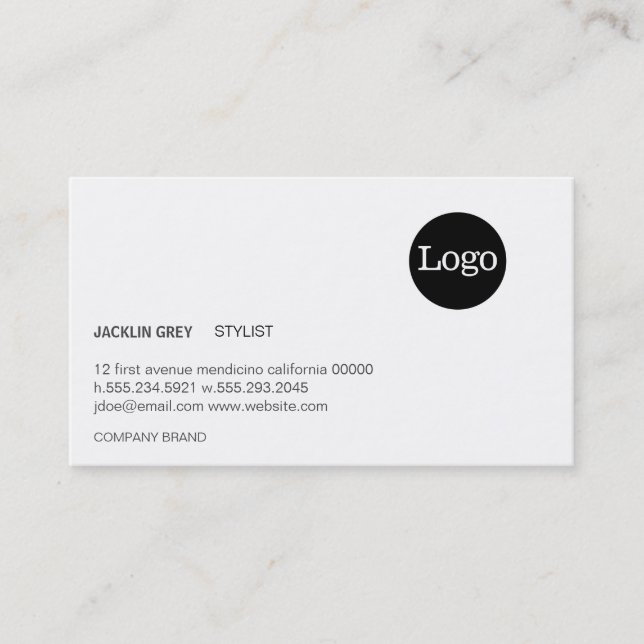 Carte De Visite Simple avec logo (Devant)