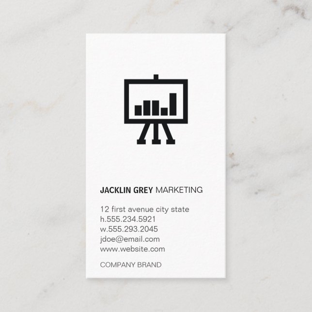 Carte De Visite Simple avec logo (gris ardoise) (Devant)