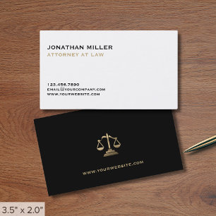 Carte De Visite Simple avocat minimal en droit