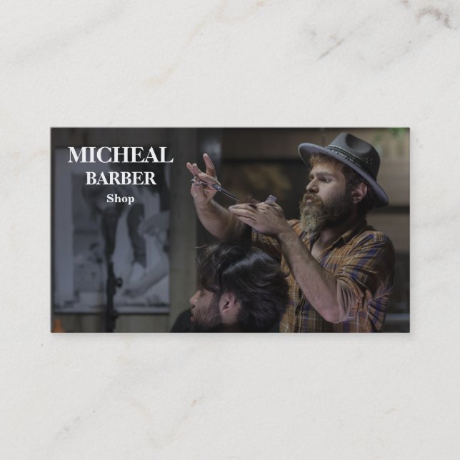 Carte de visite simple Barber Shop (Devant)