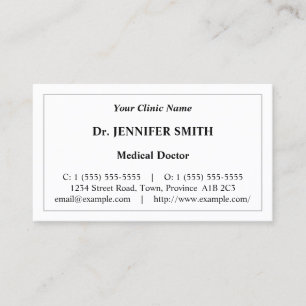 Carte de visite simple, basique et humble