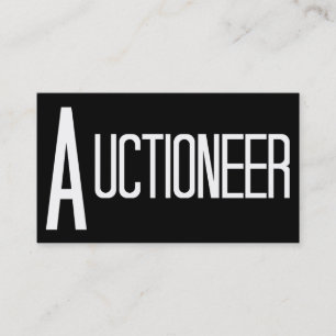 Carte de visite simple Black Auctioner