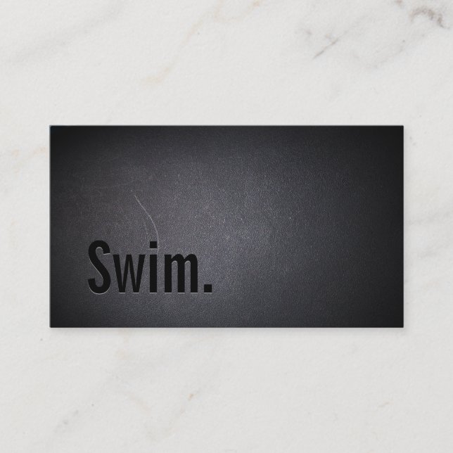 Carte de visite simple Black Swim Instructeur (Devant)