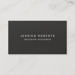 Carte De Visite Simple Black Texture Professional