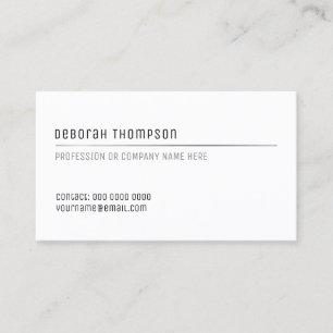 Carte De Visite simple blanc clair et propre pro