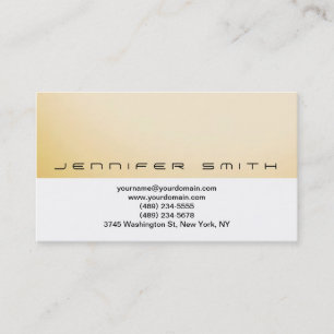 Carte de visite simple blanc jaune clair