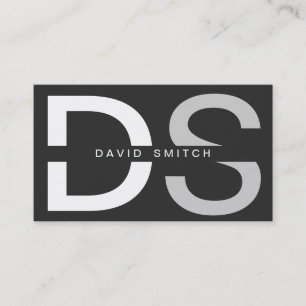 CARTE DE VISITE SIMPLE BLANC NOIR PROFESSIONNEL MODERNE ÉLÉGANT