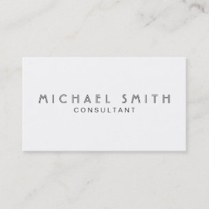Carte De Visite Simple blanc simple moderne élégant professionnel