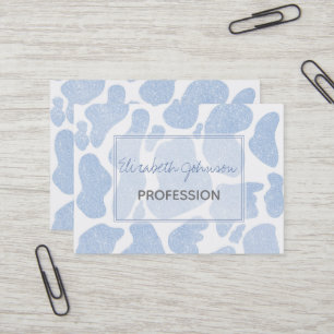 Carte De Visite Simple Bleu Blanc Grandes Portes De Vache Motif an
