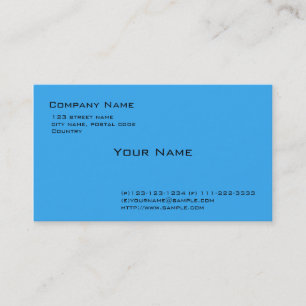 Carte De Visite simple, bleu ciel