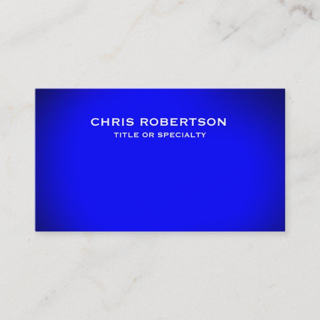 Carte de visite simple bleu moderne simple (Devant)