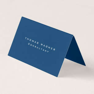 Carte De Visite Simple Bleu Simple Tendance Minimaliste