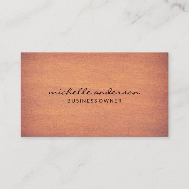 Carte De Visite Simple | Bois (Devant)