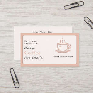 Carte de visite simple   café Pastel Aesthetic