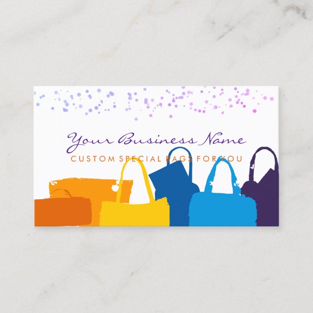 Carte De Visite Simple Calligraphie Classic Fashion Consultant Sac (Devant)