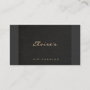 Carte De Visite Simple Chic Fashion Designer Minimaliste Noir