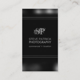 Carte De Visite Simple chic noir minimaliste