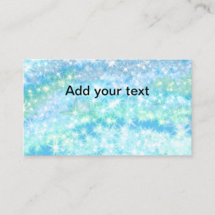 Carte De Visite Simple ciel bleu brillant étoiles ajouter votre te
