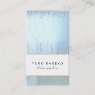 Carte De Visite Simple Clair Bleu Salon et Spa Chic