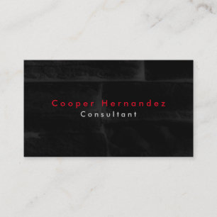 Carte De Visite Simple clair élégant noir gris professionnel