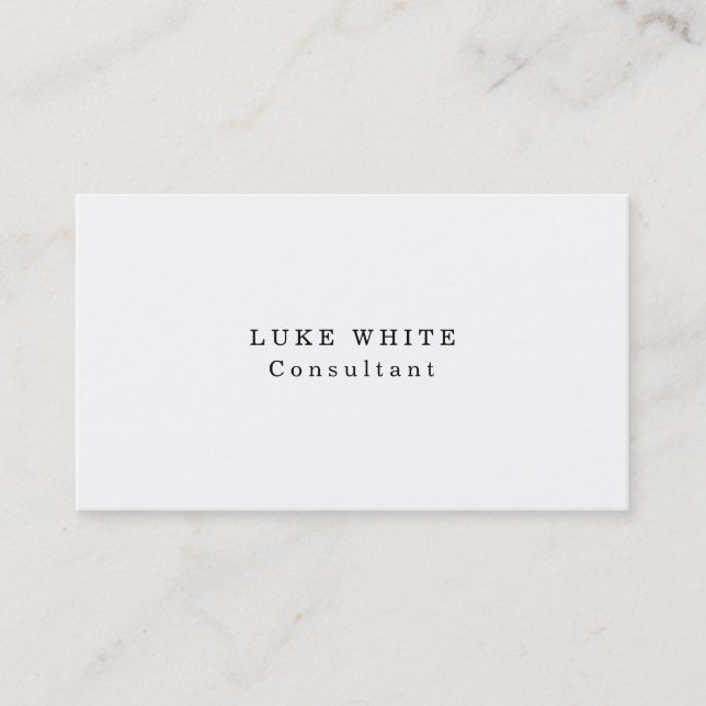 Carte De Visite Simple classique blanc professionnel Creative (Devant)