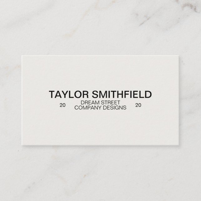 Carte De Visite Simple Concepteur minimal moderne (Devant)