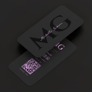 Carte De Visite Simple Conseiller en Beauté Esthéticienne Noir Vio