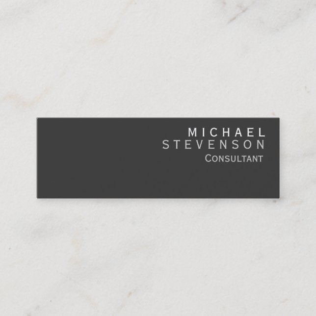 Carte de visite simple consultant simple en gris m (Devant)