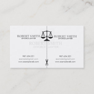 Carte de visite simple créatif d'avocat spécialisé