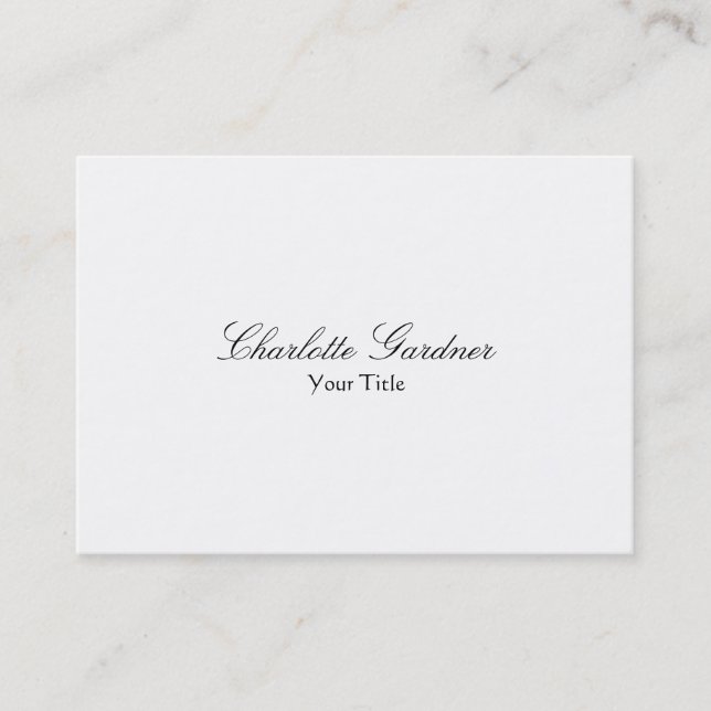 Carte De Visite Simple, créatif, design unique, blanc (Devant)