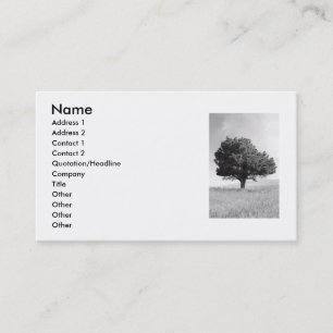 Carte de visite simple d'arbre