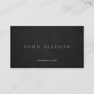 Carte De Visite Simple Dark Brown avocat élégant en droit