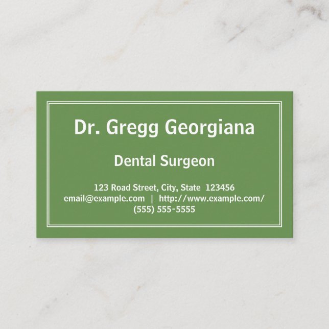 Carte de visite simple de chirurgien-dentiste (Devant)