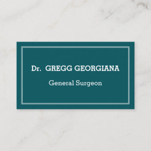 Carte de visite simple de chirurgien général
